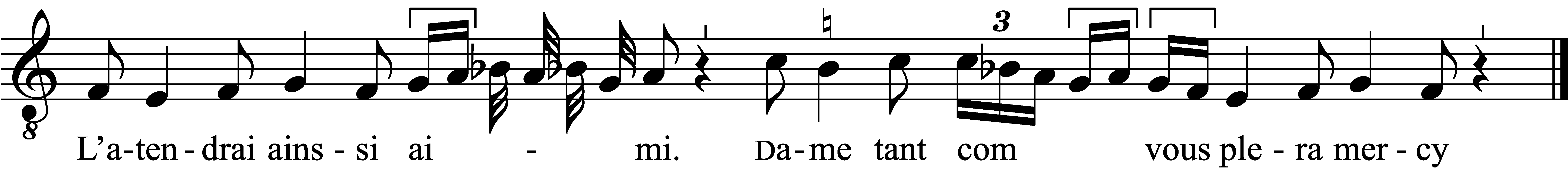 Refrain musical notation